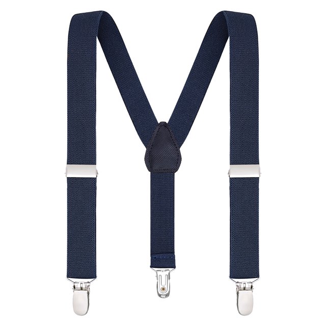 Buyless Fashion Adjustable Suspenders for Kids Toddlers Baby Elastic Solid Color 1 Inch - Y Back Design