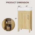 thumbnail image 3 of EDTara Small-Space 16 Inch Bathroom Vanity, Single Storage Cabinet With Integral Basin and Soft-Close Door, 3 of 7