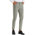 thumbnail image 4 of INSPIRE CHIC Plaid Dress Pants for Men's Contrast Color Formal Pants Light Green 36, 4 of 4