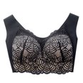 thumbnail image 2 of RKSTN Women's Plus Size Bra Unadjustable Sports Extra-Elastic Breathable Lace Trim Bra, 2 of 4