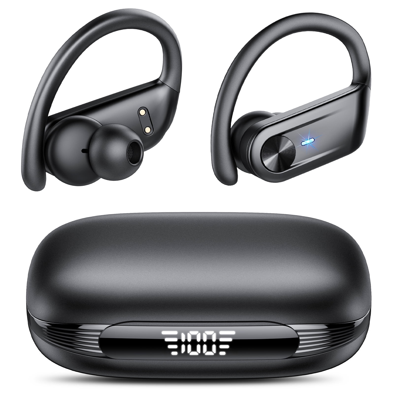 Refurbished IKT X88 Wireless Earbuds, Bluetooth 5.4, ENC Noise Cancelling Mic, Black