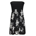 thumbnail image 4 of Pompotops Robe Sans Bretelles à Bande Élastique Style Bohème pour Femme Robes Robe Sans Manches à Imprimé Floral, 4 of 8