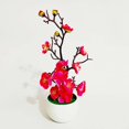 thumbnail image 2 of Artificial Plum Blossom Potted Plant In Pot Fake Home Office Table Ornaments, 2 of 7