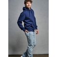 thumbnail image 3 of Russell Athletic Cotton Rich Fleece Hooded Sweatshirt, L, Navy, 3 of 3