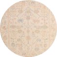 thumbnail image 1 of Ahgly Company Indoor Round Abstract Deep Peach Orange Oriental Area Rugs, 4' Round, 1 of 6