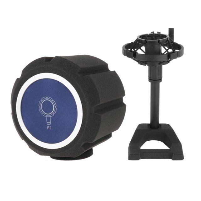 Éponge Acoustique pour Écran de Microphone pour Radio, Studio, Performance Extérieure, Micro, Éponge de Micro + Support