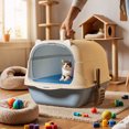 thumbnail image 5 of REK Enclosed Cat Litter With Litter Pads For Indoor Cats Odor Control Privacy Tray, 5 of 5