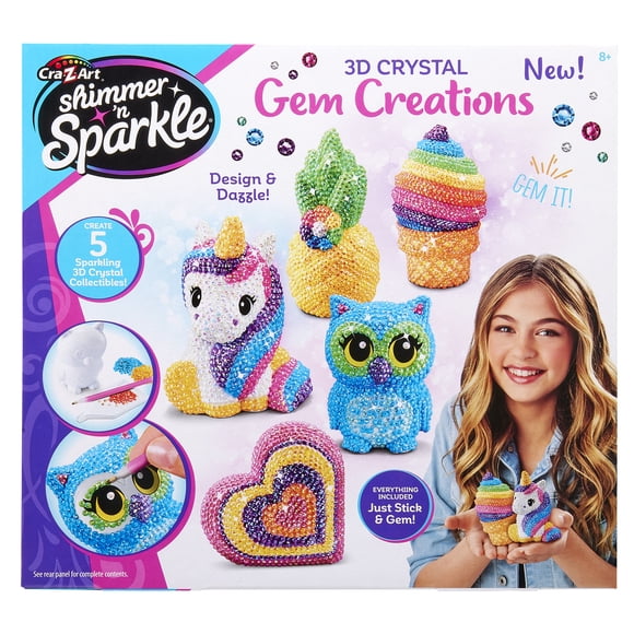 Shimmer ‘n Sparkle 3D Crystal Gem Creations Kit: 3D Craft and Sparkle!