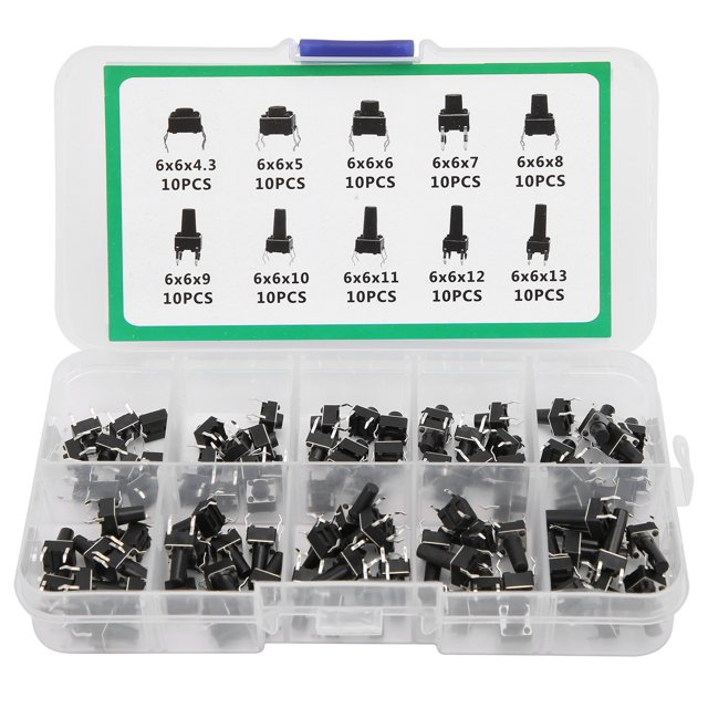 100Pcs Tactile Bouton Poussoir Interrupteur pour TV Ordinateur Audio Contrôle Électronique du Produit
