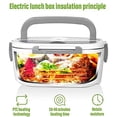 thumbnail image 4 of Agiferg 3 in 1 Electric Lunch Box Mobile Stainless Steel Lunch Box Car Kitchen Dual-use, 4 of 9