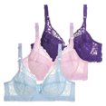 thumbnail image 1 of Kcodviy Pack of 3 Women Bras Wireless Bras with Underwire Push Sports Bra Pack for Women Up Bra Set Women Bras Pack Bustier Sports Bra Training Woman's Sports Bra, 1 of 2