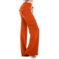 thumbnail image 2 of AherBiu Pantalon Cargo Grande Taille pour Femmes Taille Haute Extensible Ample Randonnée Jambes Larges Extérieur, 2 of 5