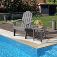 thumbnail image 2 of Costway Chaise Adirondack de Patio Résistante aux Intempéries pour Jardin et Terrasse avec Porte-Gobelet Gris, 2 of 7