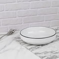 thumbnail image 4 of Mainstays Black Rim Stoneware Solid Pattern Round Meal Bowl, 4 of 5