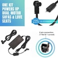 thumbnail image 3 of HLONK Universal Power Cord for Recliner Chair - 2-Pin Recliner Power Supply with L Shape Extension Cable Cord for Lift Chair  Recliner Sofa  Recliner Couch  Compatible with Most Makes &am, 3 of 9