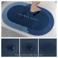 thumbnail image 4 of EDHITNR Super Absorbent Bath Rug Non Slip Silicone Backing Bathroom Floor Mat, Low Pile Polyester Shower Rug for Bathtub Washable Quick Dry Bath Mat for In Front of Shower Room, Blue, 4 of 7