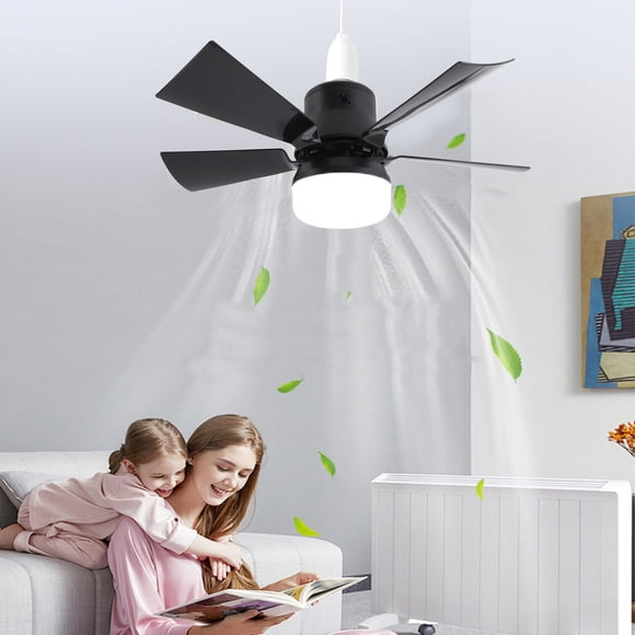 15.7in Socket Fan Light, E26 Base Light Bulb Fan, 3 Colors 3000K-6500K Dimmable Socket Fan with Light, 5 Blades Socket Ceiling Fan for Garage, Bathroom, Bedroom, Kitchen