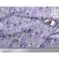 thumbnail image 2 of Soimoi Purple Velvet Fabric Text & Monuments Architectural Print Sewing Fabric Yard 58 Inch Wide, 2 of 5
