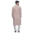 thumbnail image 3 of Atasi Kurta à Manches Longues Imprimé, Boutonné, Asymétrique, Kurta de Designer pour Garçons, 3 of 5