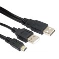 thumbnail image 3 of axGear USB 2.0 Male to Mini 5 Pin Y Cable Data and Power Cable for Hard Disk Drive, 3 of 4