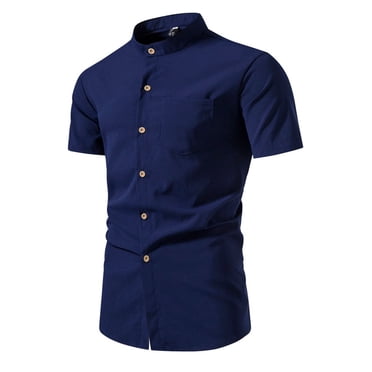 cfhntfmh Button down Shirt Mens Short Sleeve Casual Work Dress Shirt Lightweight Summer Shirt with Pockets