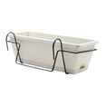 thumbnail image 4 of jinwen Hanging Planter for Balcony Railing Deck Window Boxes Planter for Deck Porch black iron rack, 4 of 9