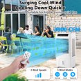 thumbnail image 3 of Potente Aire Acondicionado Portátil Evaporativo 3 en 1 – Enfriador de Aire 3000 CFM con Depósito de 39L, 3 Velocidades, Temporizador de 12H, 4 Bloques de Hielo – Ideal para Interiores y Exteriores, 3 of 7