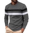 thumbnail image 2 of AherBiu T-Shirts à Manches Longues pour Hommes à Col Ras du Cou Ajustés Décontractés Mode Golf Sports Tees Hauts, 2 of 5