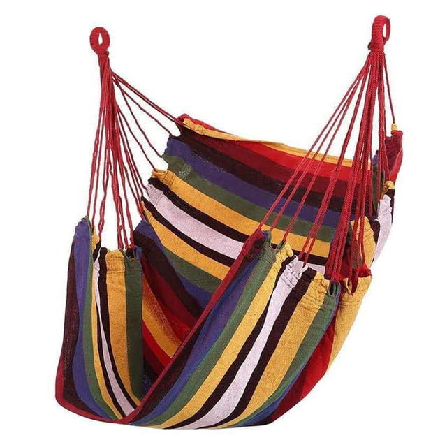 Hammock Swing Seat, Long Using Durable Construction Easy To Carry Hanging Chair Canvas for Indoor