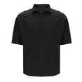 thumbnail image 4 of Styesk T-Shirts pour Homme T-Shirt Décontracté à la Mode Uni à Boutons à Manches Courtes Col Rabattu, 4 of 6