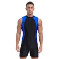 thumbnail image 1 of Eandarui Mens Rash Guard One-Piece Swimsuit Quick-Drying Athletic Wear Beach Holiday Sunbathing Royal Blue XXL, 1 of 4