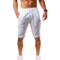 thumbnail image 2 of Shorts d'Été Décontractés et à la Mode en Coton et en Lin pour Hommes, 2 of 3