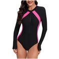thumbnail image 4 of RKSTN Maillot de Bain pour Femmes Maillot de Bain à Manches Longues Combinaison de Plongée une-Pièce Été Plage Surf Tenue de Bain Décontractée Mode Maillot de Bain pour Femmes, 4 of 7