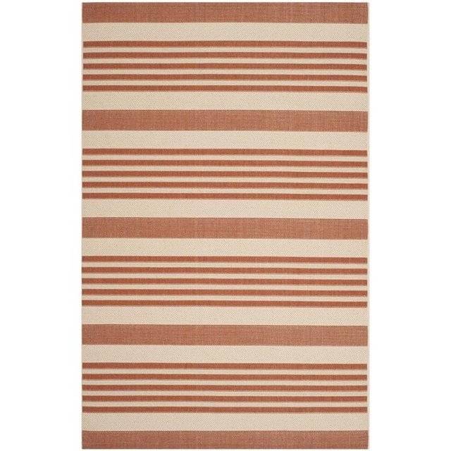 Safavieh Courtyard Tapis d'Intérieur et d'Extérieur Terracotta - 8 Pieds x 11 Pieds