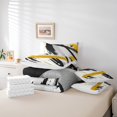 thumbnail image 4 of YST Gradient Abstract 7-Piece Comforter Set, King Size, Modern Art Inspired Bedding, Black Grey Yellow, 4 of 4