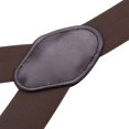 thumbnail image 3 of Buyless Fashion Bretelles Formelles pour Hommes en Sergé de Satin, Lot de 2 - Dos en Y Ajustable à 6 Pinces de 48 Pouces - Bout en Cuir de 1 1/4 Pouces, 3 of 7