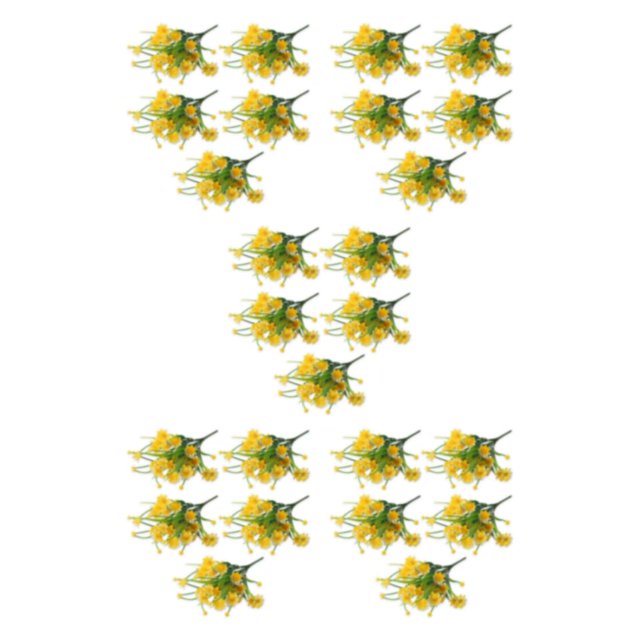 Baohd 5pcs/set Lifelike Artificial Flower Arrangement Low Maintenance And Realistic yellow 5Set