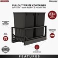 thumbnail image 2 of Rev-A-Shelf Double Pullout 27 qt. Kitchen Trash Can, Soft-Close, 5349-1527DM-218, 2 of 10