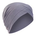 thumbnail image 2 of Women Solid India Hat Muslim Ruffle Cancer Chemo Beanie Turban Wrap Scarf Cap, 2 of 2