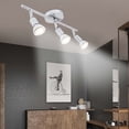 thumbnail image 1 of 3 Light Chrome Steel GU10 Spot-Bar Ceiling Spotlight Fitting Industrial Light, 1 of 9
