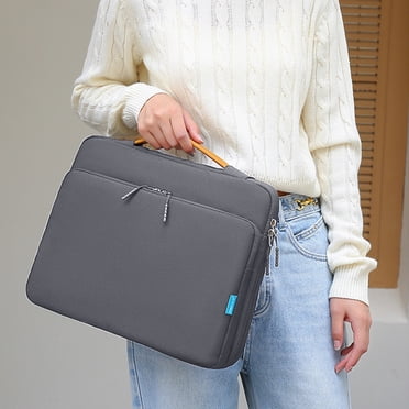 15.6-inch Laptop Bag, Portable Computer Case, Shockproof & Scratch-Resistant, Waterproof Fabric, 360°Corner Protection, Multiple Compartments, Trolley Fixed Strap, Lightweight, Work & Leisure Use