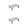 thumbnail image 4 of Transemion Lightweight Aluminum Alloy Folding Table Travelling Wide Application Foldable Folding Picnic Table silver 2Set, 4 of 6