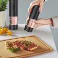 thumbnail image 4 of Electric Salt And Pepper Grinder Set,2-In-1 Dual Chamber Mill Shakers,Usb Rechargeable Automatic One-Handed Operation,Adjustable Coarseness,Battery Indicator,Led Light,Kitchen Gift,Black, 4 of 6