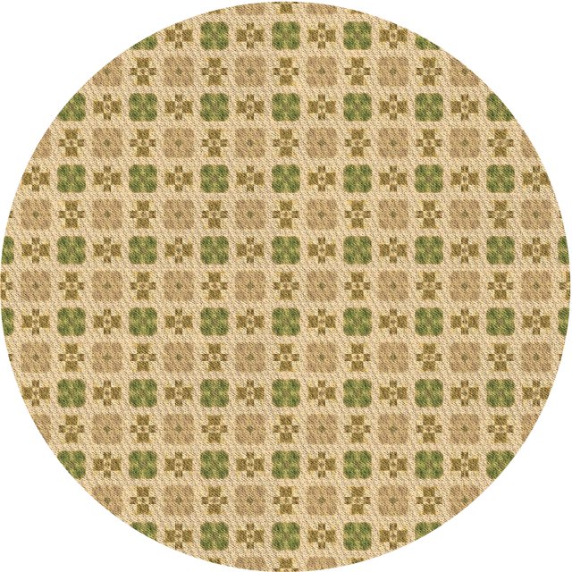 Ahgly Tapis de Zone Rond Lavable en Machine Intérieur Transitionnel Brun Doré Foncé, 8 Pieds Rond
