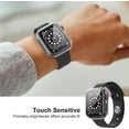 thumbnail image 5 of KOMI 2-Pack for Apple Watch Series 9/8/7/6/5/4/Series SE/SE 2 45mm All-around Screen Protector Case, Tempered Glass Screen Protector Case Ultra-thin for iWatch 45mm Protection Cover - Clear, 5 of 5