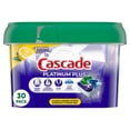 thumbnail image 1 of Cascade Platinum Plus Dishwasher Pods, Dish Detergent ActionPacs, Clean Lemon 30CT, 1 of 9
