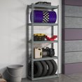 thumbnail image 4 of Gymax 2 PCS 5-Tier Metal Shelving Unit Heavy Duty Wire Storage Rack with Anti-slip Foot Pads, 4 of 9