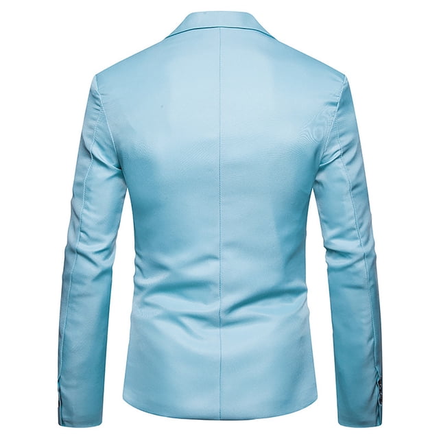 Leutsin Men's Casual Solid Color Suit Youth Slim Jacket