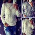 thumbnail image 2 of Chandail d'Hiver Tricoté à Manches Longues pour Femmes, Pull Décontracté Chaud, 2 of 4