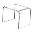 thumbnail image 2 of Tnarru Acrylic Side Table Acrylic Coffee Table Clear for Drink, Food, Snack Home Decor Modern Office with Round Edge Clear End Table Transparent, 2 of 7
